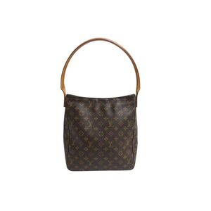 LOUIS VUITTON Looping Brown Monogram Handbag Brown